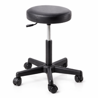 Sgabello con sedile imbottito - base in plastica elevabile a gas