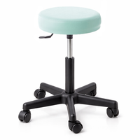 Sgabello con sedile imbottito - base in plastica elevabile a gas