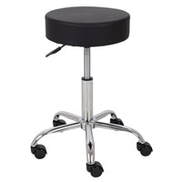 Sgabello con sedile imbottito TILA base in acciaio elevabile a gas - k515 Nero