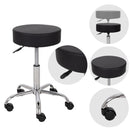 Sgabello con sedile imbottito TILA base in acciaio elevabile a gas - k515 Nero