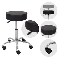 Sgabello con sedile imbottito TILA base in acciaio elevabile a gas - k515 Nero