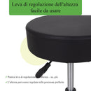 Sgabello con sedile imbottito TILA base in acciaio elevabile a gas - k515 Nero