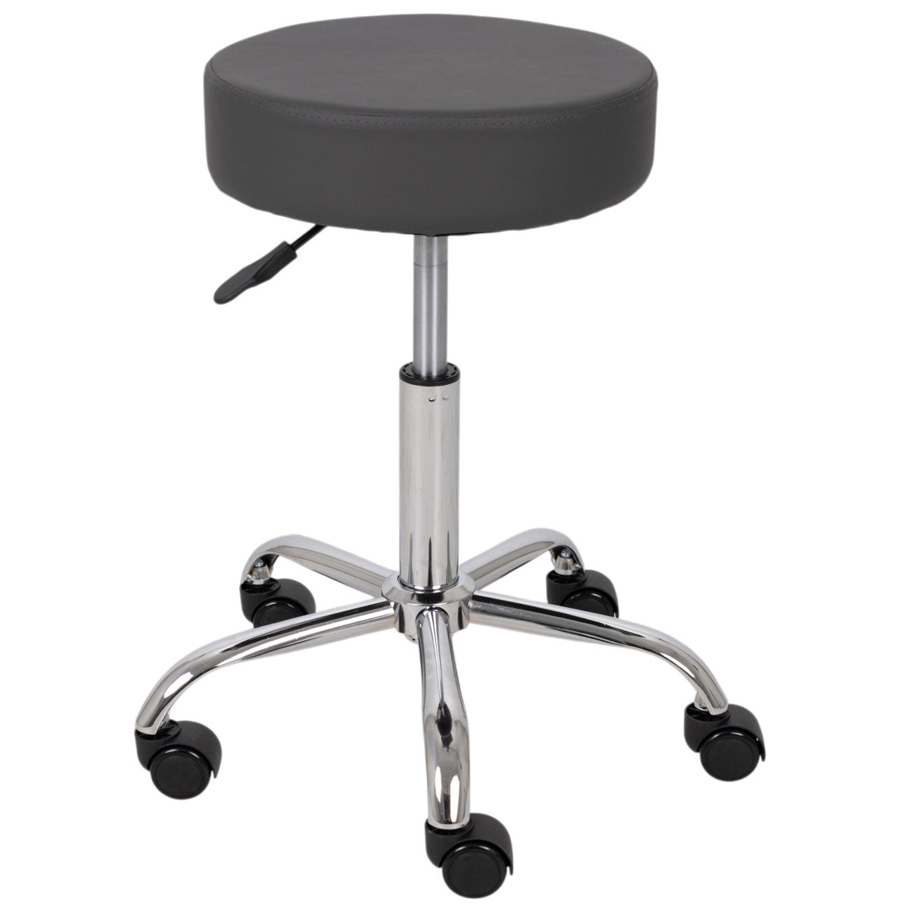 Sgabello con sedile imbottito TILA base in acciaio elevabile a gas - k521 Grigio