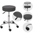Sgabello con sedile imbottito TILA base in acciaio elevabile a gas - k521 Grigio
