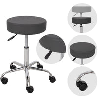 Sgabello con sedile imbottito TILA base in acciaio elevabile a gas - k521 Grigio
