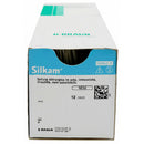 Silkam suture non assorbibili in seta, ago 1/2 22mm, USP 3/0 - filo nero 75cm (conf. 12 pz.)