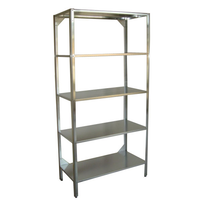 Sistema di scaffalatura a 5 ripiani in acciaio inox