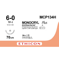 Sutura Ethicon MONOCRYL Plus MCP134H - 6-0, Ago 1/2 TF-1 mm 10 - Viola (conf. 36 pz.)