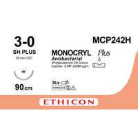 Sutura Ethicon MONOCRYL Plus MCP242H - 3-0, Ago 1/2 SH PLUS mm 26 - Viola (conf. 36 pz.)
