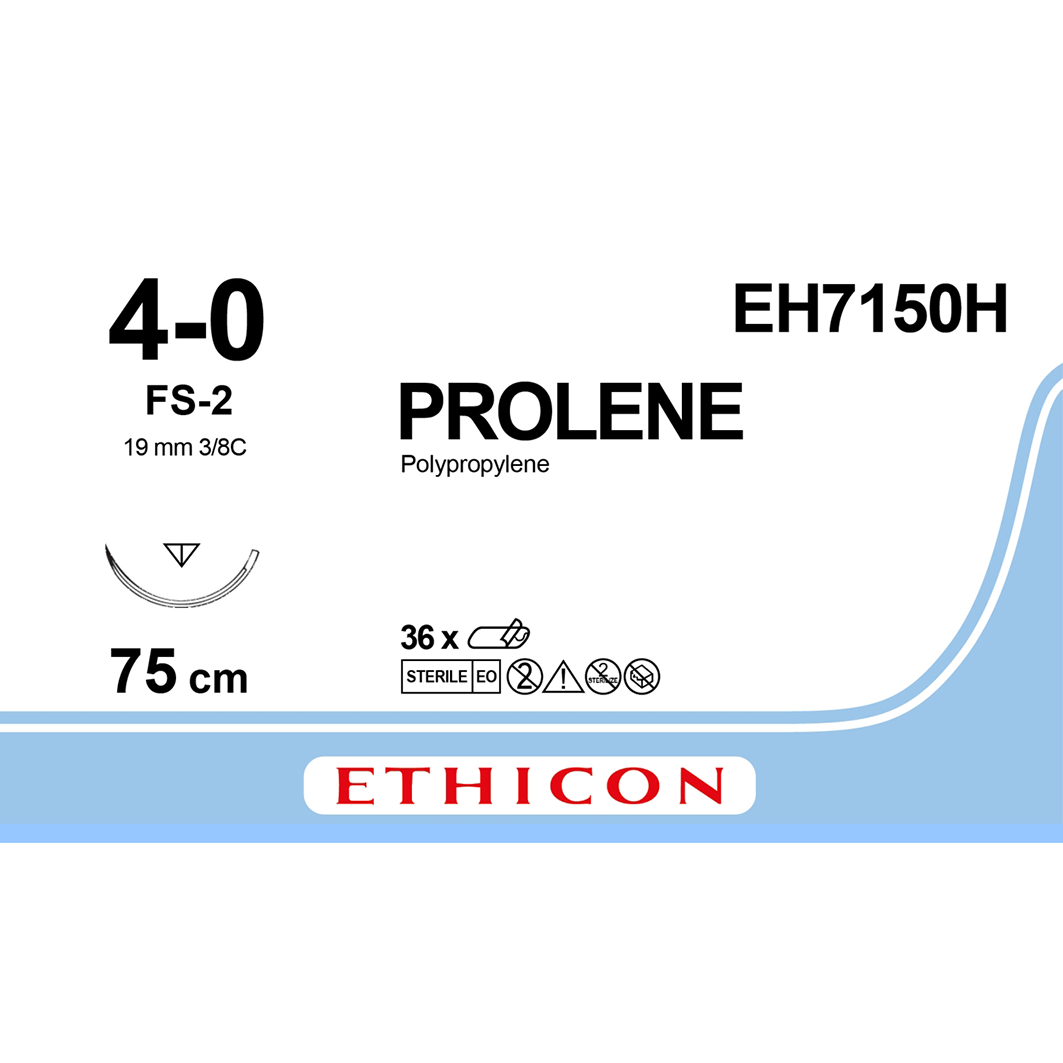 Sutura Ethicon PROLENE BLUE EH7150H - 4-0, Ago 3/8 FS-2 mm 19 - Blu (conf. 36 pz.)