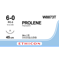 Sutura Ethicon PROLENE BLUE W8873T - 6-0, Ago 3/8 PC-3 Prime mm 16 - Blu (conf. 24 pz.)