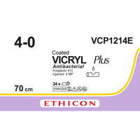Sutura Ethicon VICRYL Plus VCP1214E - 4-0, Senza ago - Viola (conf. 24 pz.)