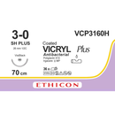 Sutura Ethicon VICRYL Plus VCP3160H - 3-0, Ago 1/2 SH PLUS mm 26 - Viola (conf. 36 pz.)