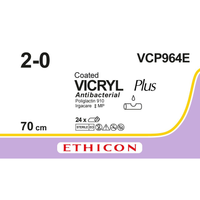 Sutura Ethicon VICRYL Plus VCP964E - 2-0, Senza ago - Incolore (conf. 24 pz.)