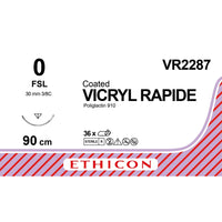 Sutura Ethicon VICRYL RAPIDE VR2287 - 0, Ago 3/8 FSL mm 30 - Incolore (conf. 36 pz.)
