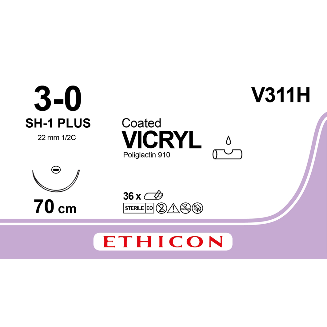 Sutura Ethicon VICRYL V311H - 3-0, Ago 1/2 SH-1 mm 22 - Viola (conf. 36 pz.)