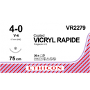 Sutura Ethicon VICRYL RAPIDE VR2279 - 4-0, Ago 3/8 V-4 mm 17 - Incolore (conf. 36 pz.)