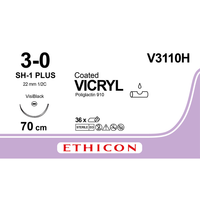 Sutura Ethicon VICRYL V3110H - 3-0, Ago 1/2 SH-1 Plus mm 22 - Viola (conf. 36 pz.)