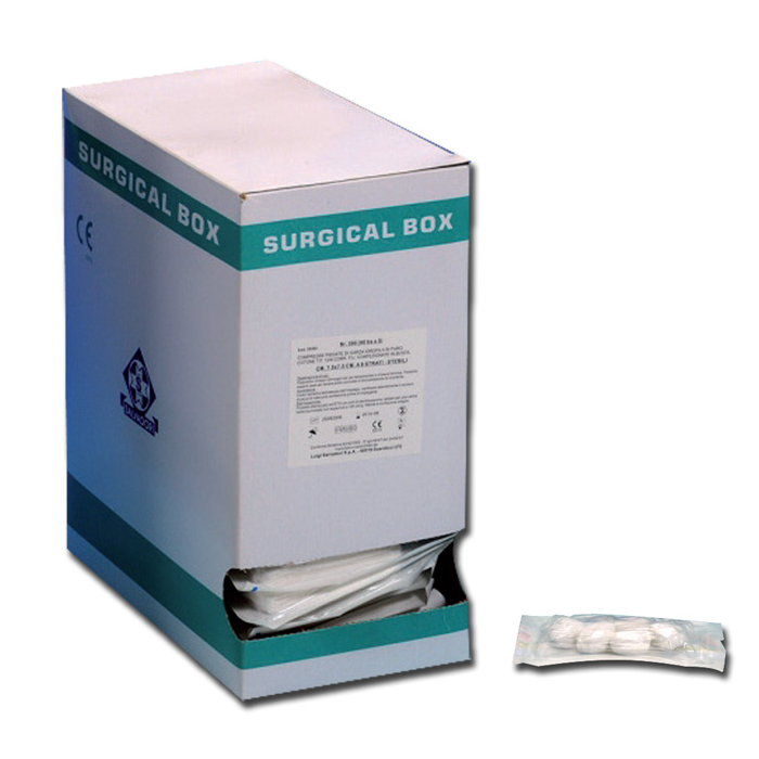 Tamponi rotondi di garza cotone Ø 30 mm / Sterile - Dispencer 250 pz. (50 bustine da 5 pz.)