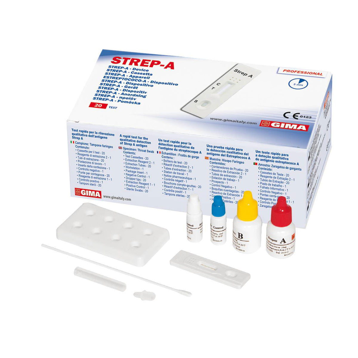 Test rapido STREP-A a cassetta (conf. 20 test)