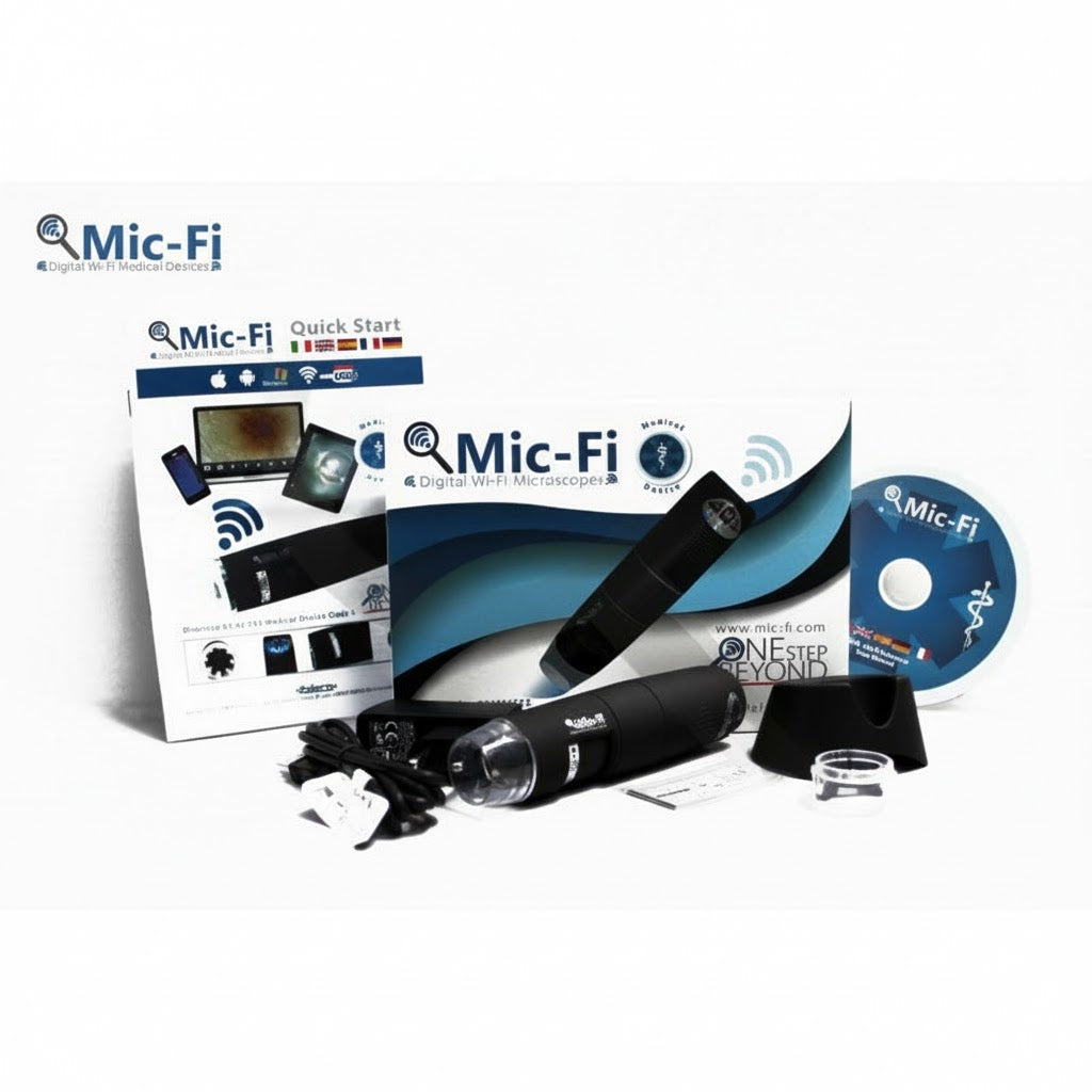 Videodermatoscopio Mic-Fi - WI-FI/USB a tripla illuminazione