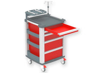 Carrello Emergenza Compact Kart - 5 Cassetti - Rosso