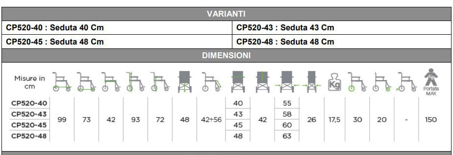 Carrozzina pieghevole da Transito ARDEA One GO UP! - CP520