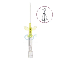 Aghi cannula 1 via B.Braun Introcan Safety 24Gx19mm Giallo, con alette, in FEP (conf. 50 pz.)