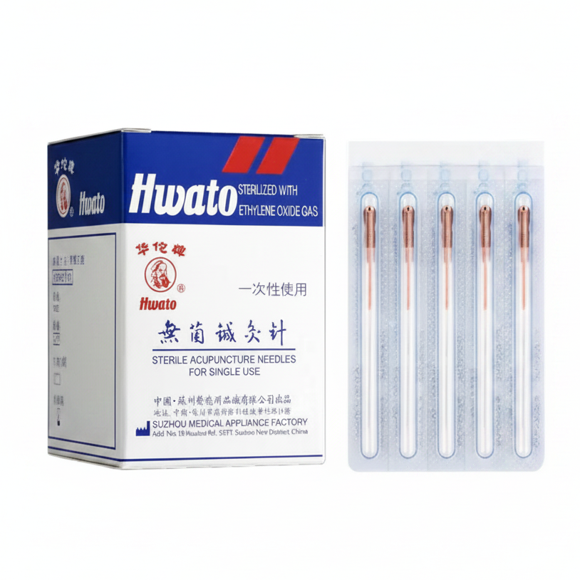 Aghi per agopuntura HWATO ramati con tubo guida - 0,30x13 mm (100 pz.)