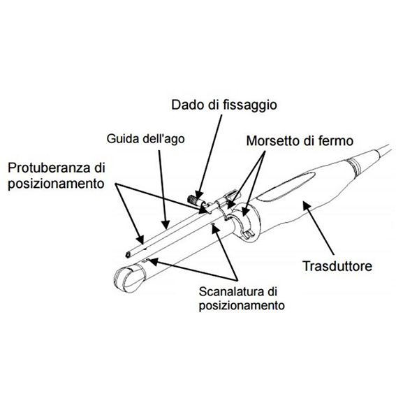 Ago guida per sonde micro-convex MINDRAY 65EC10EA e 65EC10EB