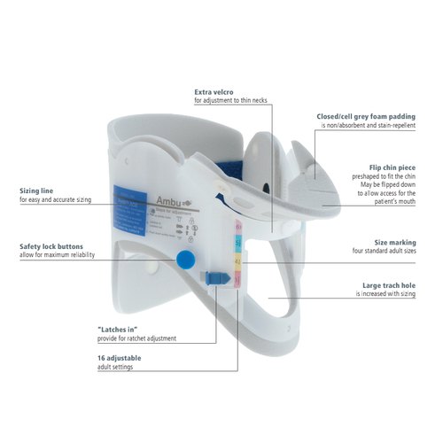 Collare cervicale regolabile AMBU Perfit ACE - Adulto