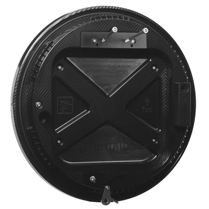 Teca per defibrillatore Rotaid Solid Plus da esterno con allarme - Verde e frecce rosse