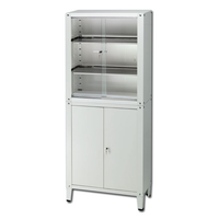 Armadio vetrina per medicinali a 4 ante (2 incernierate e 2 scorrevoli) VALUE