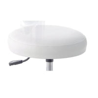 Sgabello con sedile imbottito - base in plastica elevabile a gas