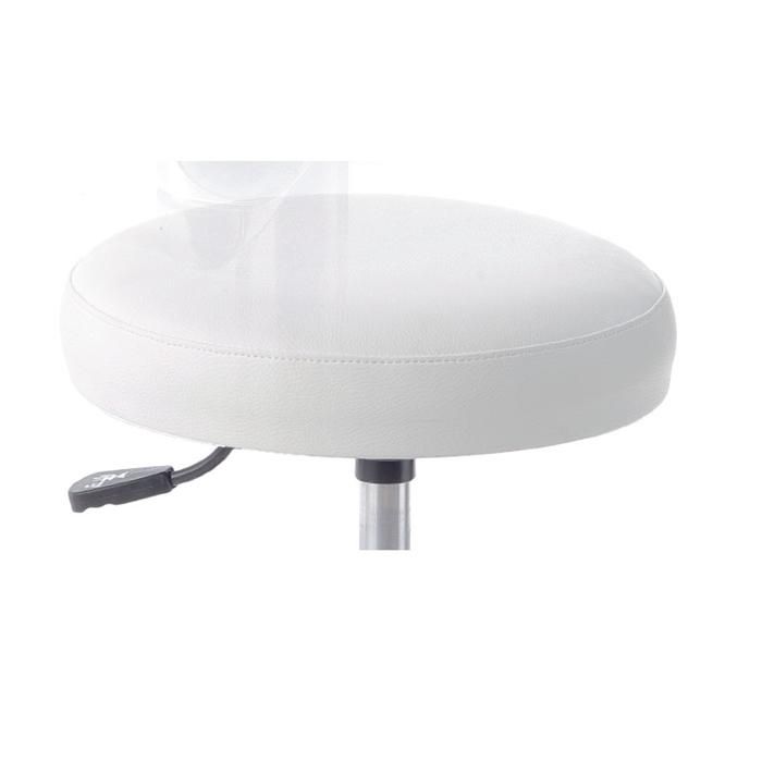 Sgabello con sedile imbottito - base in plastica elevabile a gas