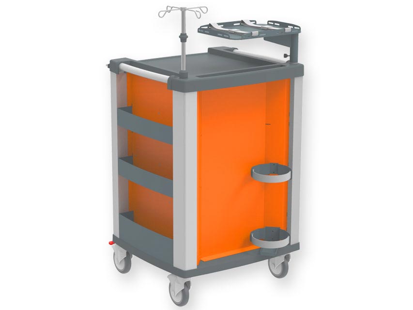 Carrello Emergenza Compact Kart - 4 Cassetti - Arancione