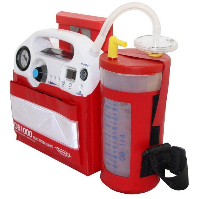 Aspiratore da emergenza OB1000 FA a batteria/12V - Staffa ambulanza - vaso autoclavabile da 1 lt