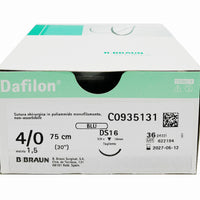 Dafilon suture non assorbibili in nylon, ago 3/8 24mm, USP 2/0 - filo blu 45cm (conf. 36 pz.)