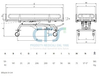 Barella doccia idraulica NEFTI BI100 - Portata 180 Kg