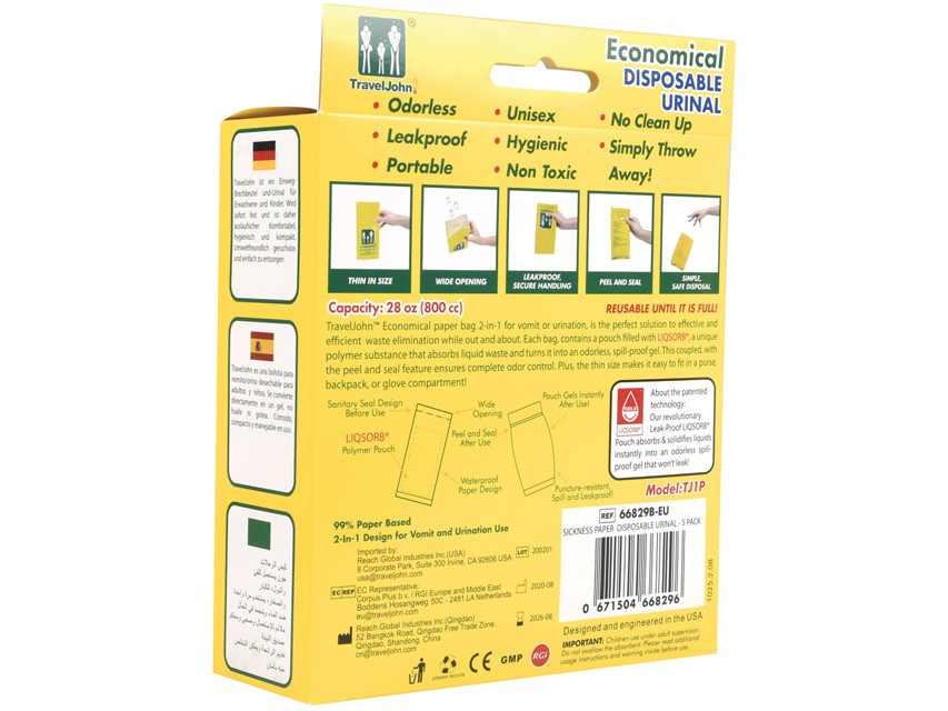 Sacca per vomito TravelJhon - 800 cc (Conf. 5 pz)
