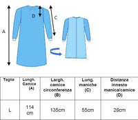 Camice monouso da Isolamento impervio biaccoppiato - Giallo-Misura