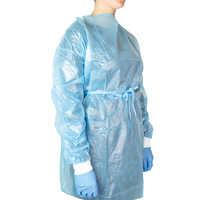 Camice monouso in TNT e PE Azzurro NW GOWNWP 18 g/m2 +13 g/m2 - non sterile