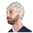 Cappellino chirurgico fantasia Animaletti sorridenti - M
