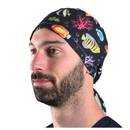 Cappellino chirurgico fantasia Barriera corallina - M