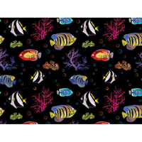 Cappellino chirurgico fantasia Barriera corallina - M