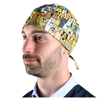 Cappellino chirurgico fantasia Cagnolini e Gattini - M