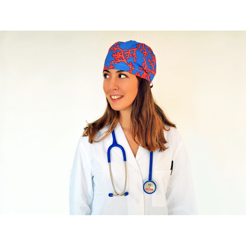 Cappellino chirurgico fantasia Corallo