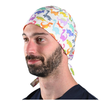 Cappellino chirurgico fantasia Dino - M