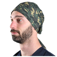 Cappellino chirurgico fantasia Militare verde - M