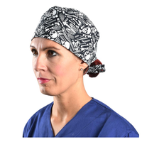 Cappellino chirurgico fantasia Scheletro - M